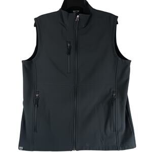 Storm Creek Trailblazer Softshell Vest Mens Medium Charcoal Gray Performance Zip